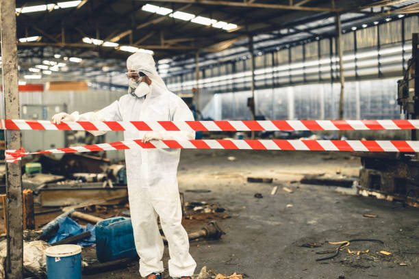 Professional Biohazard technician working in Carver, MA